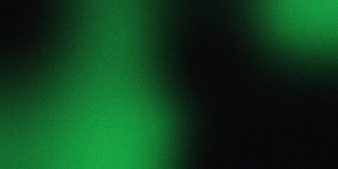 Green black noise gradient background noisy texture grainy banner or header design © Emre Akkoyun