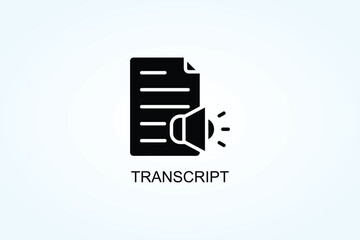 Transcript Vector  Or Logo Sign Symbol Illustration