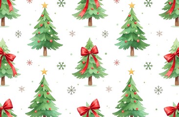 Christmas Vintage seamless pattern with spruce branches, toys, bows, mistletoe, snowflakes. Blue beige Hand drawn vector background for design package, holiday, paper, decor new year, Christmas