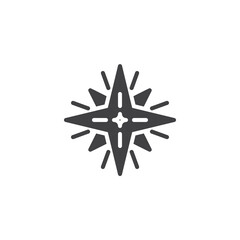 Shining star vector icon