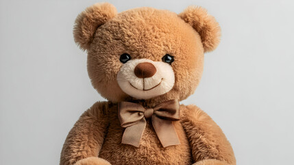 Obraz premium Cute Brown Teddy Bear with Bow Tie.