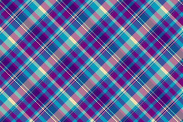 Comfort background textile plaid, sale vector pattern tartan. Cross check fabric seamless texture in blue and cyan colors.