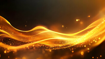 Obraz premium Abstract Golden Wave Background.