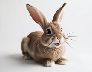 Obraz premium Happy bunny isolated on white background
