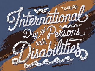 International Day of Persons with Disabilities Poster with Artistic Brushstrokes