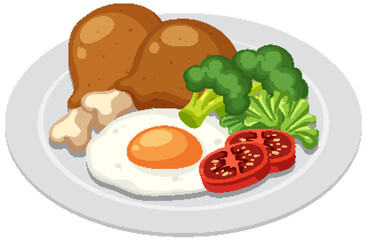 Delicious Meal with Chicken and Vegetables