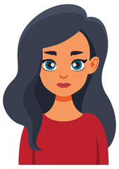 Woman with Long Dark Hair