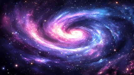 A breathtaking spiral galaxy filled with vibrant colors and twinkling stars.