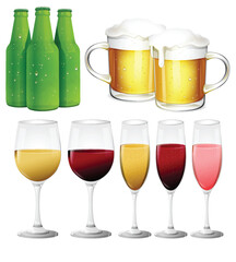 Assorted Beverages: Beer and Wine