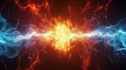 Obraz premium Glowing Electromagnetic Interference Concept Art