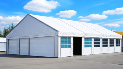 Obraz premium Large White Tent Structure for Events 