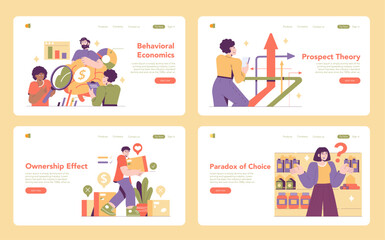 Behavioral Economics. Flat Vector Illustration