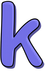 Pop Art Font Letter k