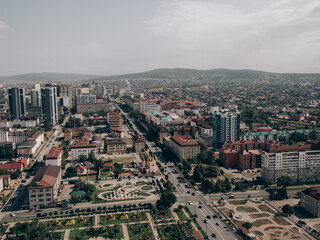 Obraz premium City view from above. Chechnya, Russia