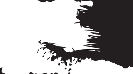 Rustic splash vector texture. Abstract background. Weathered surface and shape. Dirty and damaged backdrop. Vector graphic illustration with transparent white.