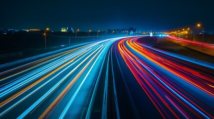 Fototapeta premium Abstract speed technology background with Hong Kong City night scenes