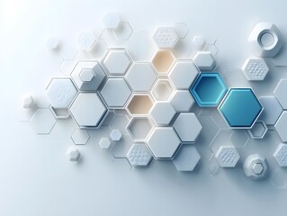 Vibrant 3D Hexagonal Patterns in Futuristic Design