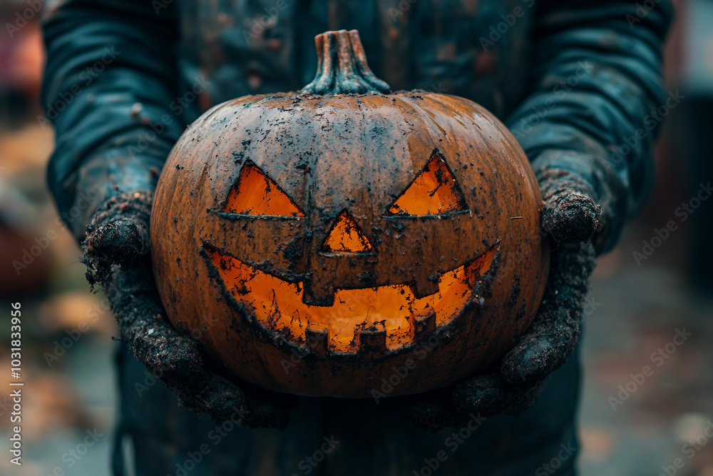 Sticker halloween at work concept created with generative ai