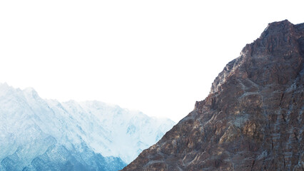 PNG View of beautiful mountain collage element, transparent background