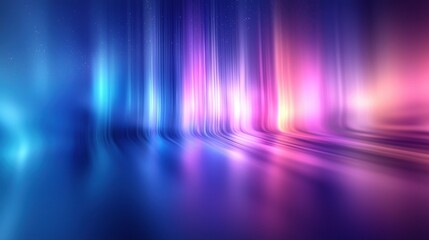 Holographic lines flowing across a background in shades of purple and pink with a shimmering effect.