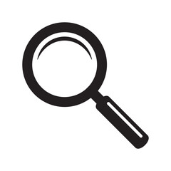 Magnifying glass icon, magnifier or loupe icon. Search icon.	