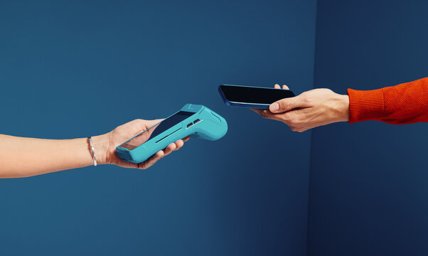 Cashless payment concept with smartphone