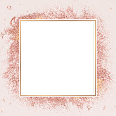 Glitter frame png pink sparkly background