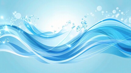 Fototapeta premium Abstract Blue Wave Design Background