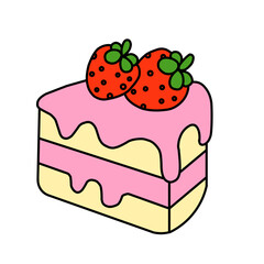 cake with strawberry