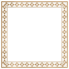 Frame png sakura pattern golden square in Chinese New Year theme