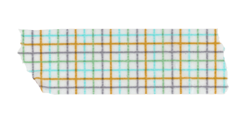 Aesthetic washi tape png clipart, blue pattern on transparent background