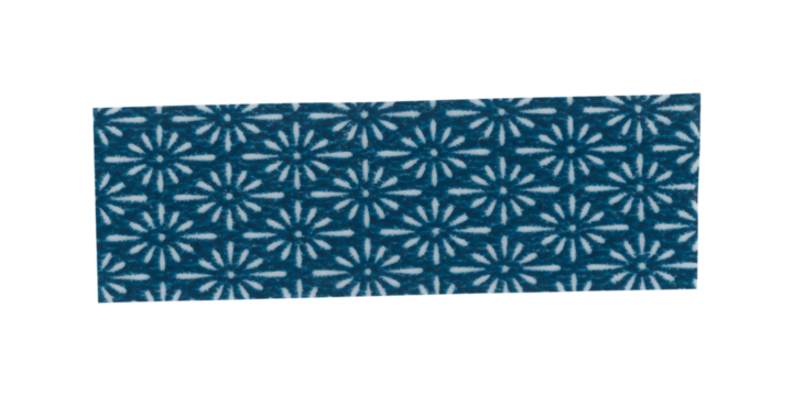 Pattern washi tape png clipart, blue vintage sticker on transparent background