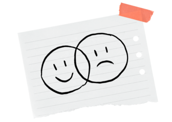 Mood swing png sticker doodle, stationery paper, transparent background