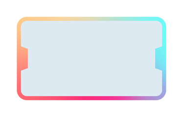 Futuristic element vector illustration. Colorful lower third video overlay.