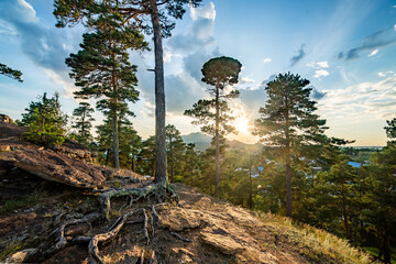 Burabay landscapes, suburb of Shchuchinsk (Kokshetau), Kazakhstan, August 2024. HDR
