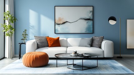 Elegant and Cozy Modern Bedroom Interior Design with Stylish Decor, mockup, poster and Background