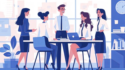 Diverse team of professionals engaged in a productive meeting