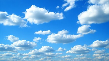 Fototapeta premium Peaceful Cloudscape: Tranquil Skies and Billowing Formations