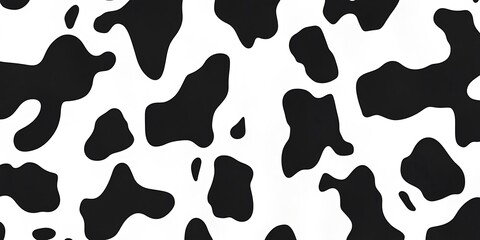 Fototapeta premium Seamless pattern black spots on white background 