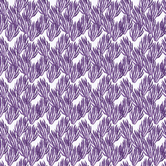 Watercolor seamless pattern with seaweed, animals and fish