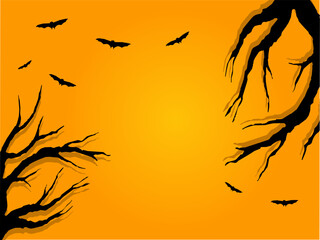 halloween background with bats