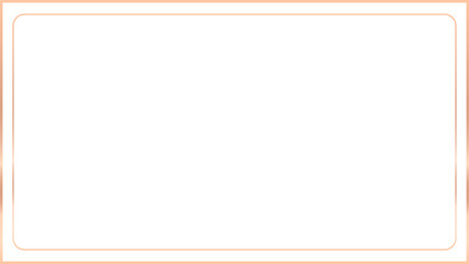 Golden frame png, rectangular, design element, transparent background