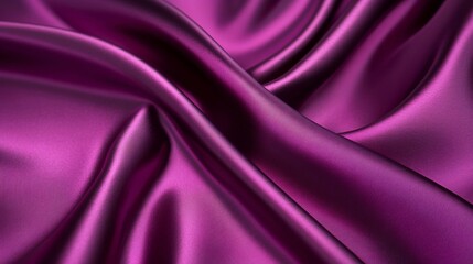 Fototapeta premium Purple burgundy silk fabric draped elegantly, its smooth texture catching the light and showcasing the luxurious mix of deep hues, perfect for a high-fashion setting 