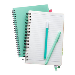 Mint green notebook png sticker isolated image, transparent background