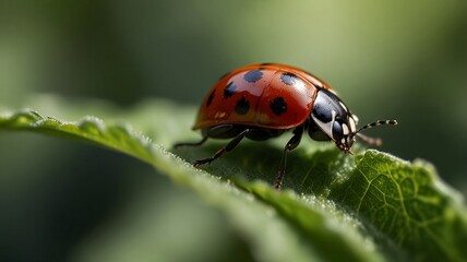 Obraz premium ladybug on the leaf