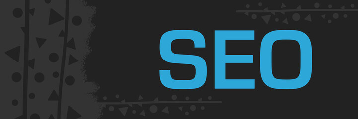 SEO - Search Engine Optimization Black Grey Triangle Circles Element Text 