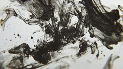 Intriguing Monochrome Fluid Dynamics Abstract Art Form