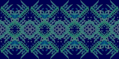 Ethnic seamless patterns with simple shapes. Tribal and ethnic fabrics. African, American, Mexican, Indian styles. Simple geometric pattern elements are best used in web design, textile printing.