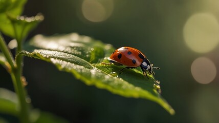 ladybug on the leaf
