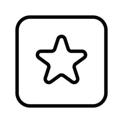 vector star icon on transparent background